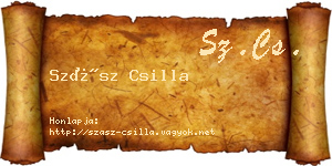 Szász Csilla névjegykártya
