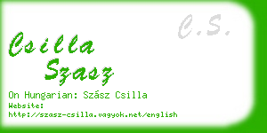 csilla szasz business card
